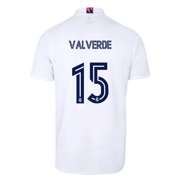 Maillot Football Real Madrid Domicile NO.15 Valverde 2020-21 Blanc